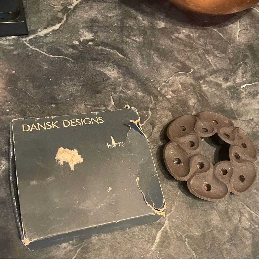 Vintage MCM Dansk Tiny Taper Candlestick Holder Cast Iron Mid Century Design